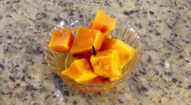doce de abobora em calda com bicarbonato