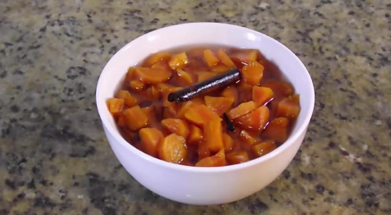 doce de cenoura em calda